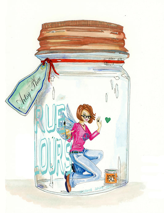 Fairy Art- Burning Bliss Project Phoenix Artsy fairy in a jar Artsy Phae