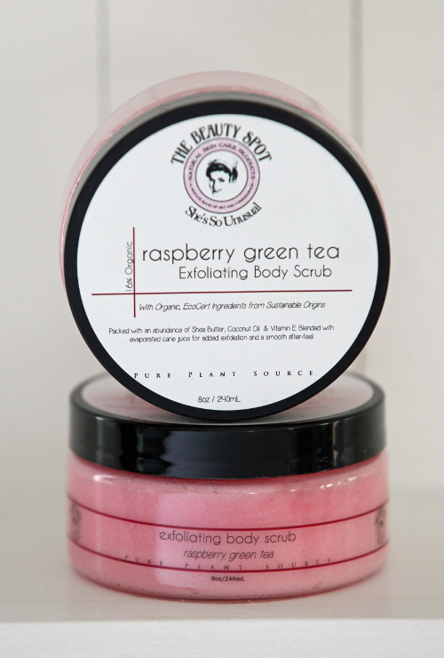 She's So Unusual Raspberry Green Tea Exfoliating Body Scrub