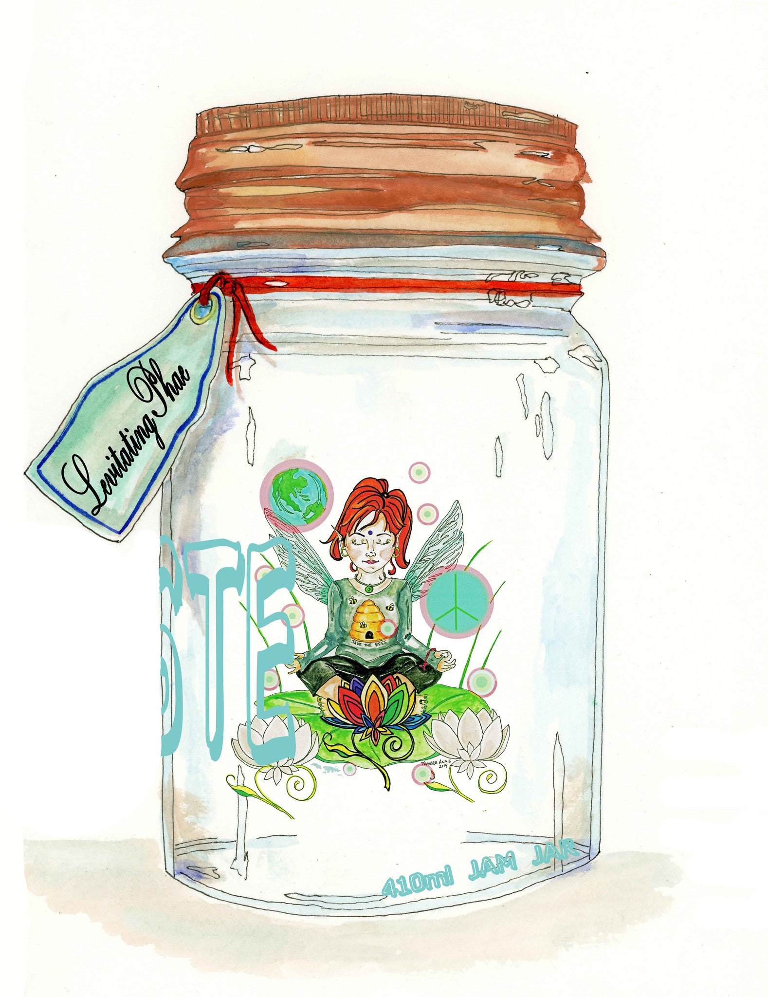 burning bliss project phoenix yoga fairy in a jar meditating and levitating