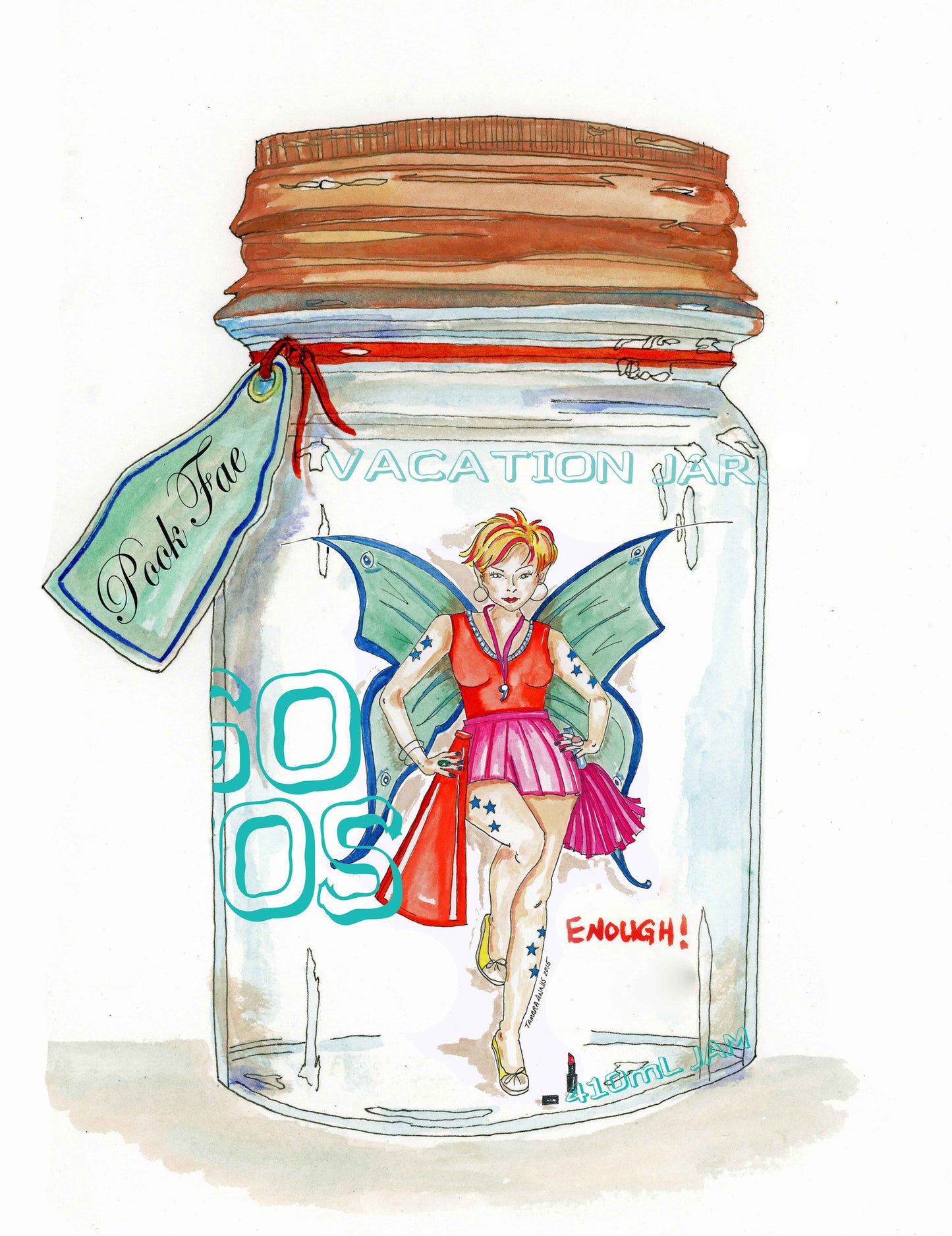 Fairy Art- Breakfast Club fairy in a jar Pook fairy