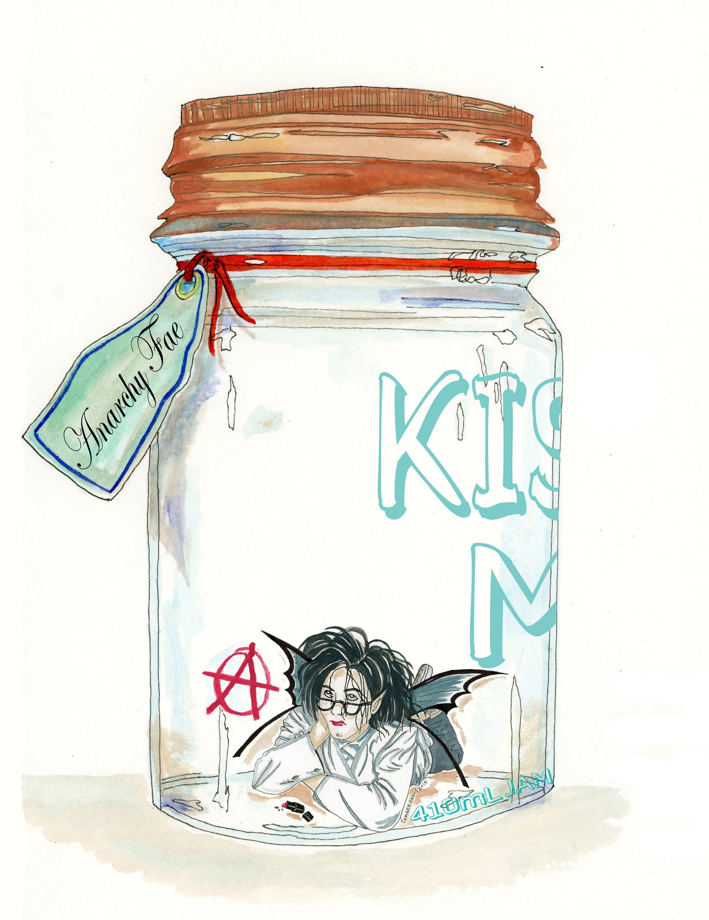 Fairy Art- Breakfast Club fairy in a jar anarchy fairy